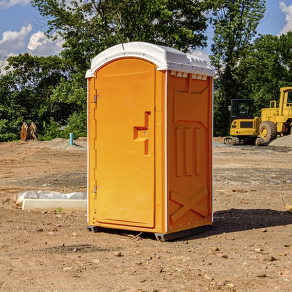 how often are the porta potties cleaned and serviced during a rental period in Tilton Northfield